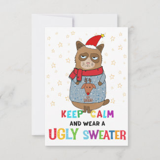 Ugly Sweater party invitation, Christmas party Einladung