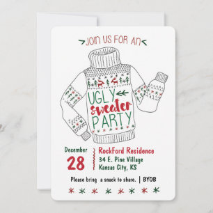 Ugly Sweater Party laden Einladung