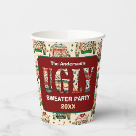 Ugly Sweater Party Pappbecher