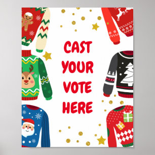Ugly Sweater Party Sign Poster