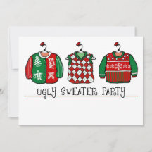 Ugly Sweater Party Weihnachts-Einladung