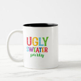 Ugly Sweater Party Zweifarbige Tasse
