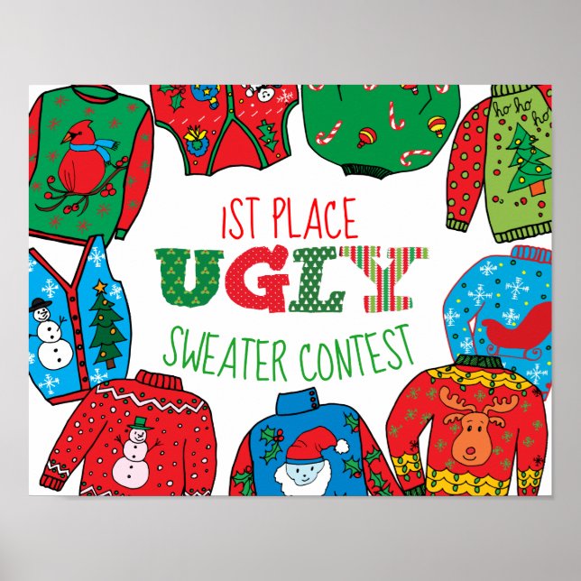 Ugly Sweater Poster, Foto Prop Poster (Vorne)