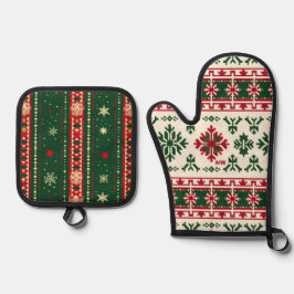 Ugly Sweater Prints Ofenhandschuh & Topflappen-Set