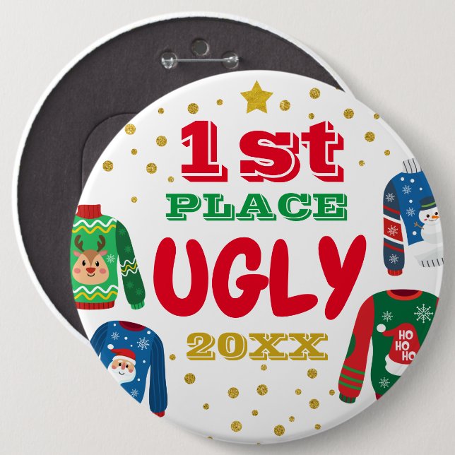 Ugly Sweater Round Button, Colossal, 1,8 mm Button (Vorne & Hinten)