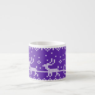 Ugly Sweater Santa Claus Schlitten und Rentiere Espressotasse