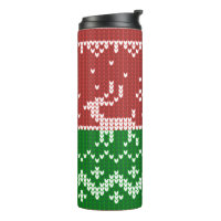 Ugly Sweater Santa Claus Schlitten und Rentiere