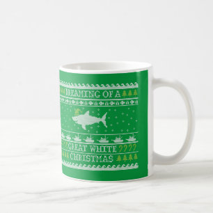 Ugly Sweater Shark - Great White Christmas Green Kaffeetasse
