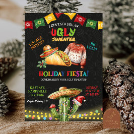 Ugly Sweater Taco Mexikanisches Weihnachtsfest Par Einladung