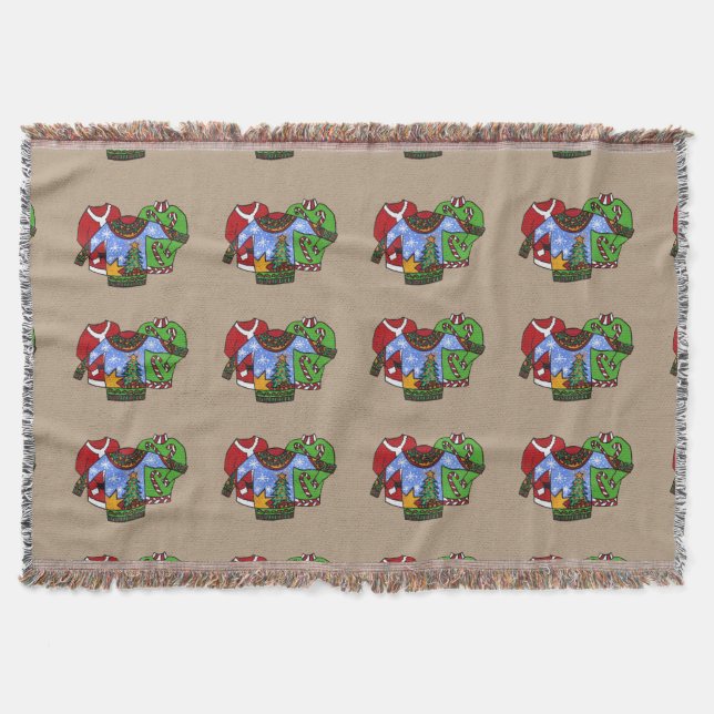 Ugly Sweater Throw Blanket Decke (Vorderseite)