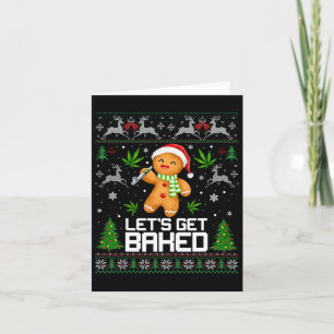 Ugly Sweater Weed Weihnachten Weihnachten Weihnach Karte
