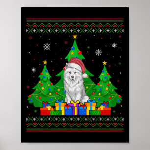 Ugly Sweater Weihnachtsbaum Weihnachtsmannmütze Sa Poster