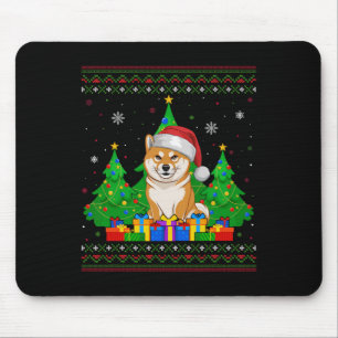 Ugly Sweater Weihnachtsbaum Weihnachtsmannmütze Sh Mousepad