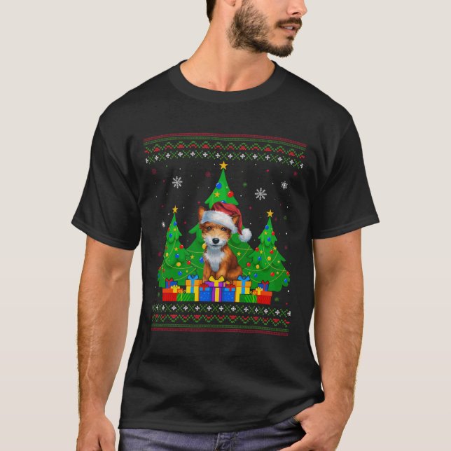 Ugly Sweater Weihnachtsbaum Weihnachtsmannmütze To T-Shirt (Vorderseite)