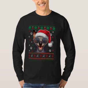 Ugly Sweater X-mas Santa Xoloitzcuintli Dog Christ T-Shirt