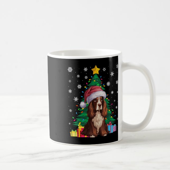 Ugly Sweater Xmas Tree Lights Boykin Spanel Dog S Kaffeetasse (Rechts)