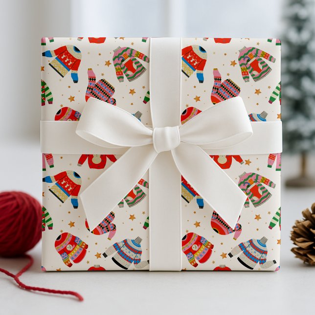 Ugly Sweaters kleines Holiday Wrapping Paper Geschenkpapier (Von Creator hochgeladen)