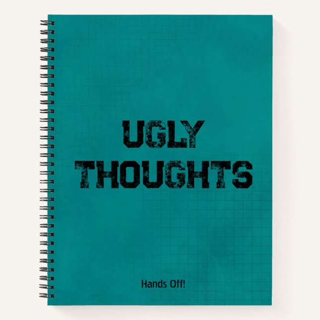 Ugly Thoughts Grunge Self-Care Journal Notizbuch (Vorderseite)