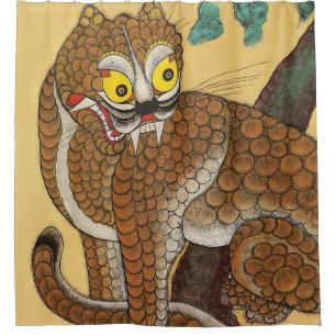 Ugly Tiger Folk Minhwa Duschvorhang