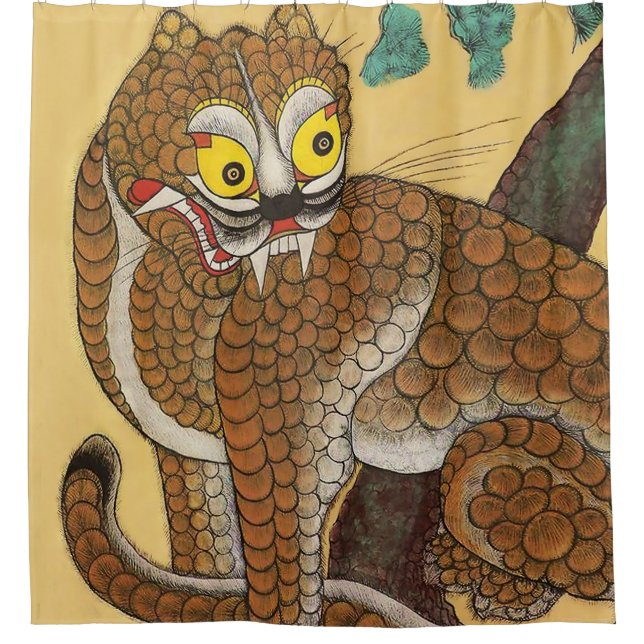 Ugly Tiger Folk Minhwa Duschvorhang (Vorderseite)