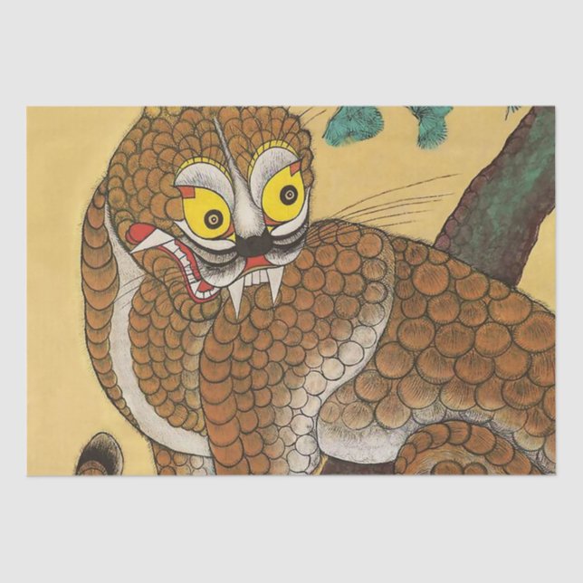 Ugly Tiger Folk Minhwa Seidenpapier (Vorderseite)