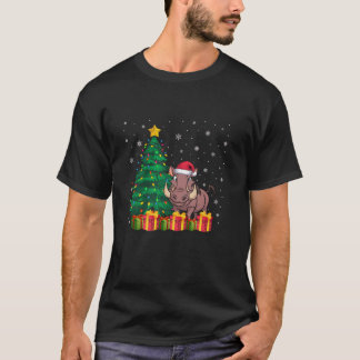 Ugly Warthog Weihnachtsmannmütze Weihnachtsbaum Li T-Shirt