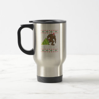 UGLY Weihnachten glauben Bigfoot Sasquatch Baum fü Reisebecher