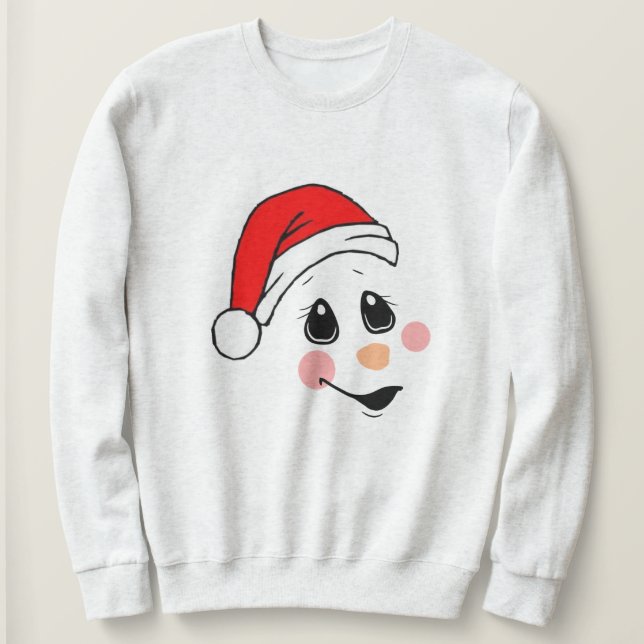 Ugly Weihnachts-Sweater, Hipster Santa Snowman. Sweatshirt (Design vorne)