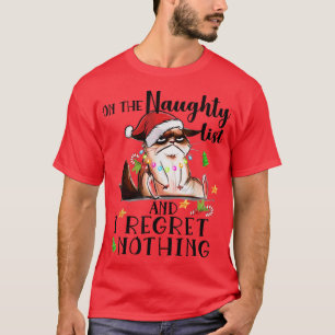 Ugly Weihnachtskatze auf der Naughty-Liste und ich T-Shirt