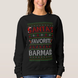 Ugly Xmas beleuchtet Weihnachten Lieblings-Barmaid Sweatshirt