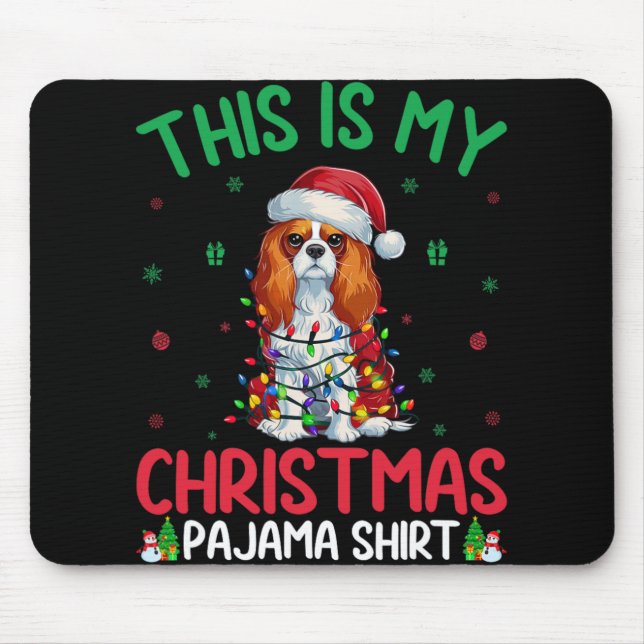 Ugly Xmas Cavalier King Charles Spaniel Dog Christ Mousepad (Vorne)