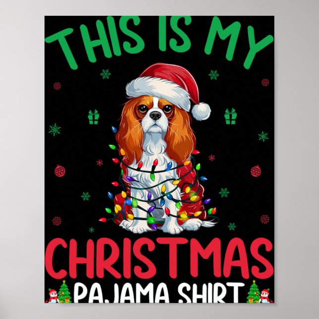 Ugly Xmas Cavalier King Charles Spaniel Dog Christ Poster (Vorne)