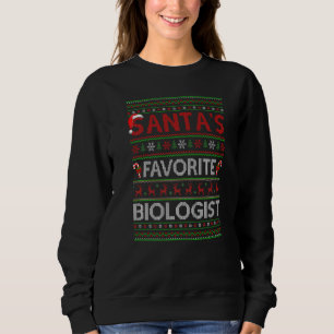 Ugly Xmas Lighting Santa S Lieblingsbiologe Chri Sweatshirt