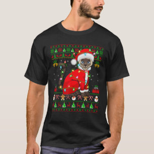 Ugly Xmas Lights Santa Costume Siam Katzenjause T-Shirt