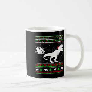 Ugly Xmas Santa Sleigh Riding Dinosaur T-rex Chris Kaffeetasse