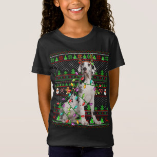 Ugly Xmas Sweater Style Leuchten Great Dane Hund C T-Shirt