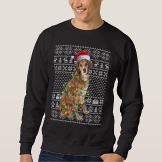 Ugly Xmas Sweater Style Santa Brittany Spaniel Dog Sweatshirt