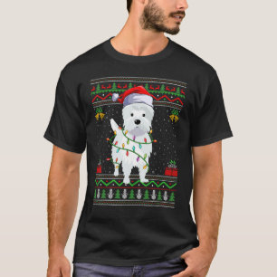Ugly Xmas Sweater Style Santa Westie Hund Weihnach T-Shirt