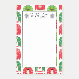 Ugly Xmas Sweaters Polar Bären Snowman zu tun List Post-it Klebezettel