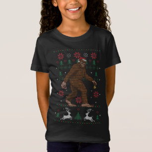 Ugly Xmas Tree Cryptid Sasquatch Bigfoot Weihnacht T-Shirt