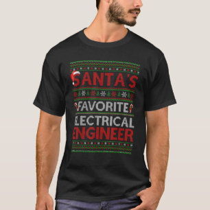 Ugly Xmas Weihnachts Lieblings-Elektroingenieur Ch T-Shirt