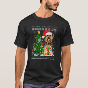 Ugly Yorkshire Terrier Dog Weihnachtsmannmütze Chr T-Shirt