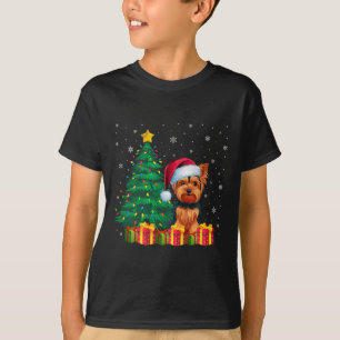Ugly Yorkshire Terrier Weihnachtsmannmütze Christm T-Shirt