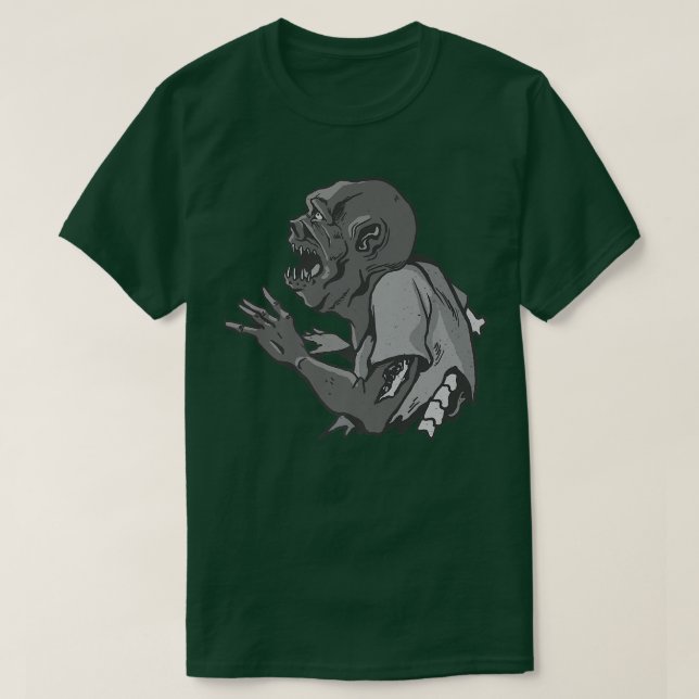Ugly Zombie Arm Wunde Rückenmark Skelett Halloween T-Shirt (Design vorne)