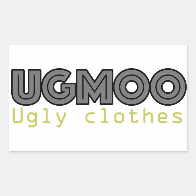 UGMOO Ugly Clothes Aufkleber (Vorderseite)