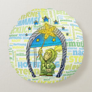 Ugo - Glücklicher Stern /  Rundes Kissen