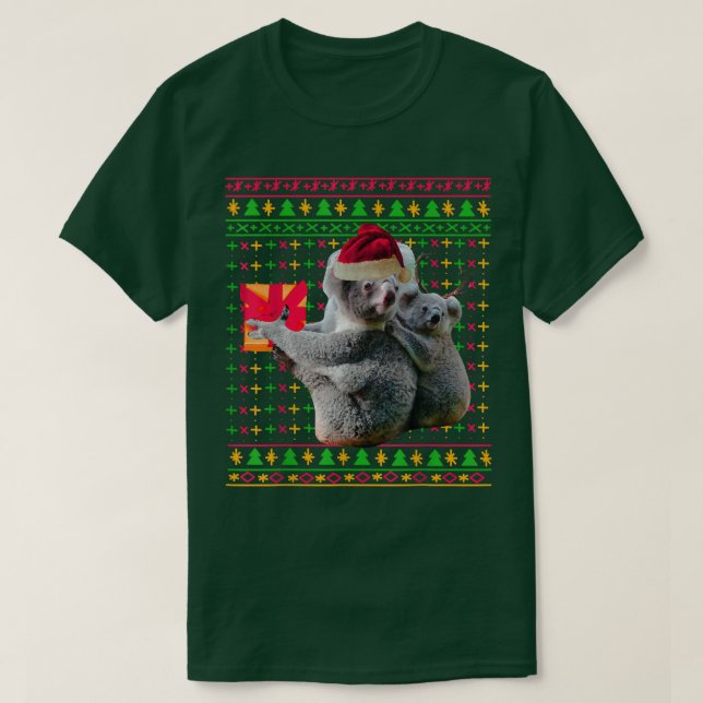 Ugor Christmas Sweater Koala Geschenk Funny Weihna T-Shirt (Design vorne)