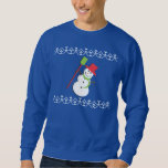 Ugor Christmas Sweater Snowman Sweatshirt<br><div class="desc">Ugly Christmas Sweater Snowman mit Strick-Boarder.</div>