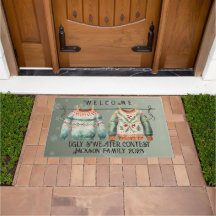Ugor Christmas Sweater Welcome Door Mat