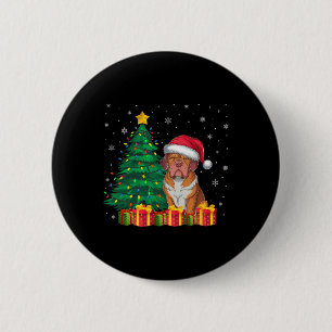 Ugue Dogue De Bordeaux Weihnachtsmannmütze Button